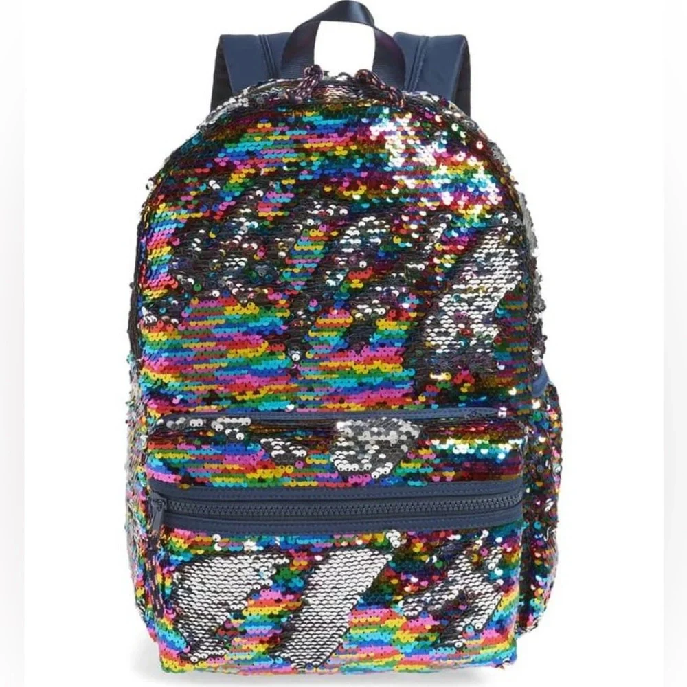 Crewcuts Rainbow Sequin Flip Backpack
